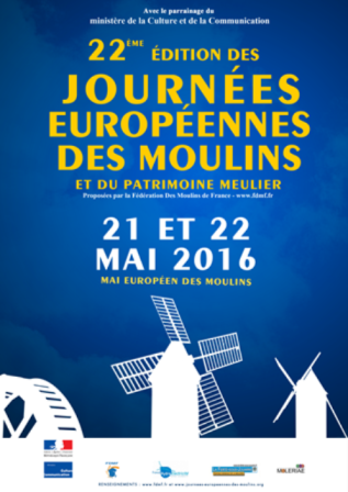 Affiche Journées Européennes Moulins 2016 FDMF